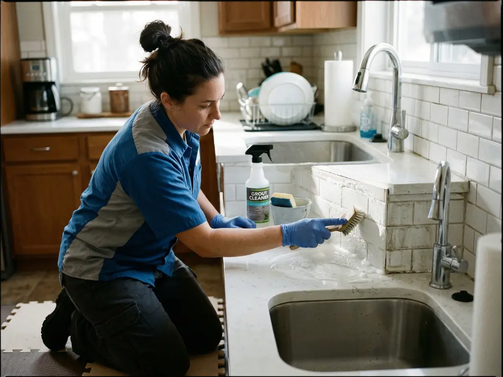 Kitchen Grout Cleaning